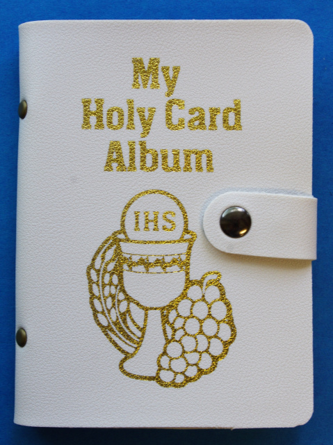 First Communion Holy Card Album - White